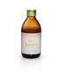 Brown bottle with gold cap and &