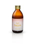 Brown bottle with gold cap and &